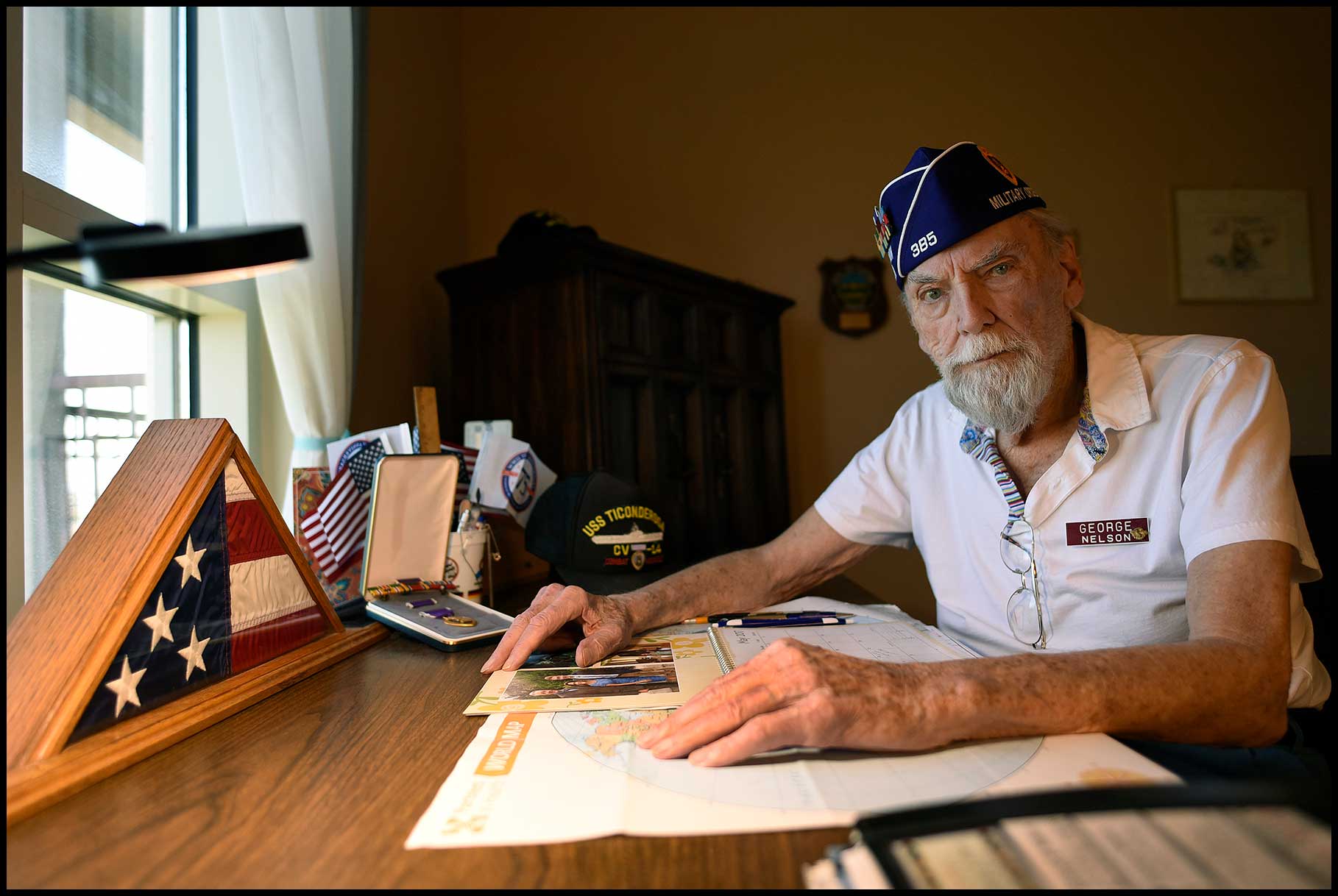 George Nelson <br> Stationed on <br> USS Ticonderoga