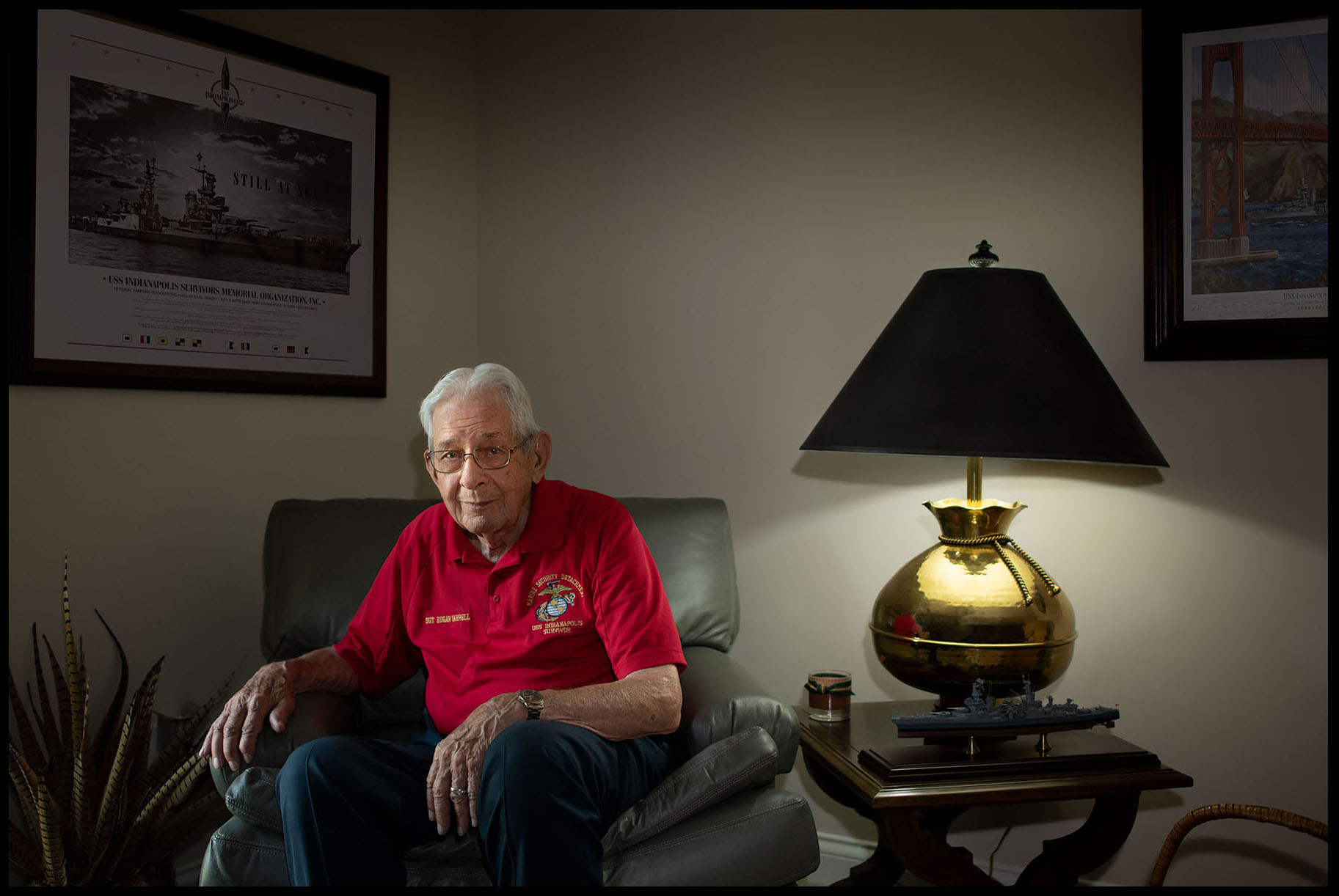 Edgar Harrell  <br> Last Marine survivor  <br> of USS Indianapolis sinking